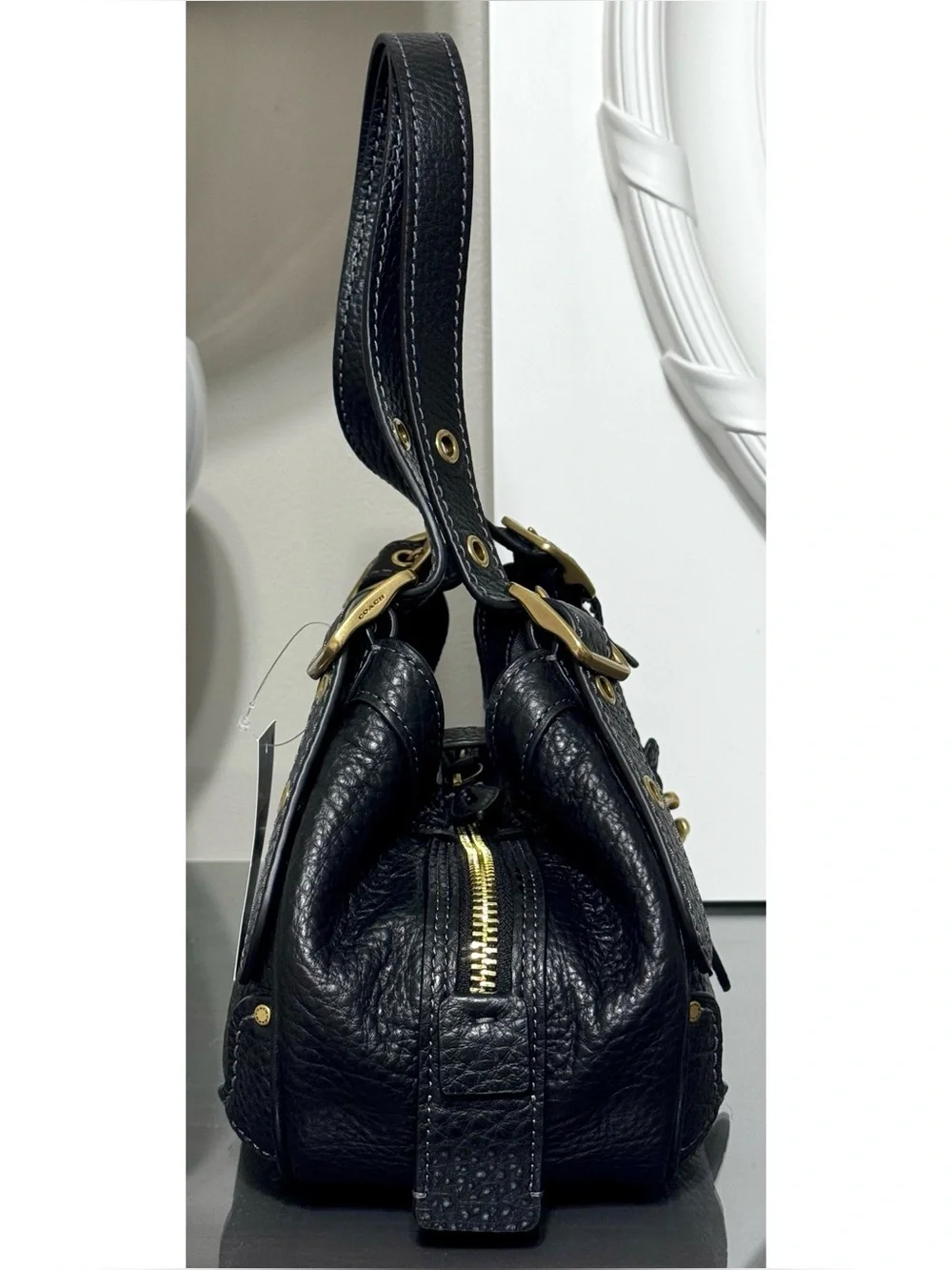 COACH Drifter Shoulder Bag 31, BLACK